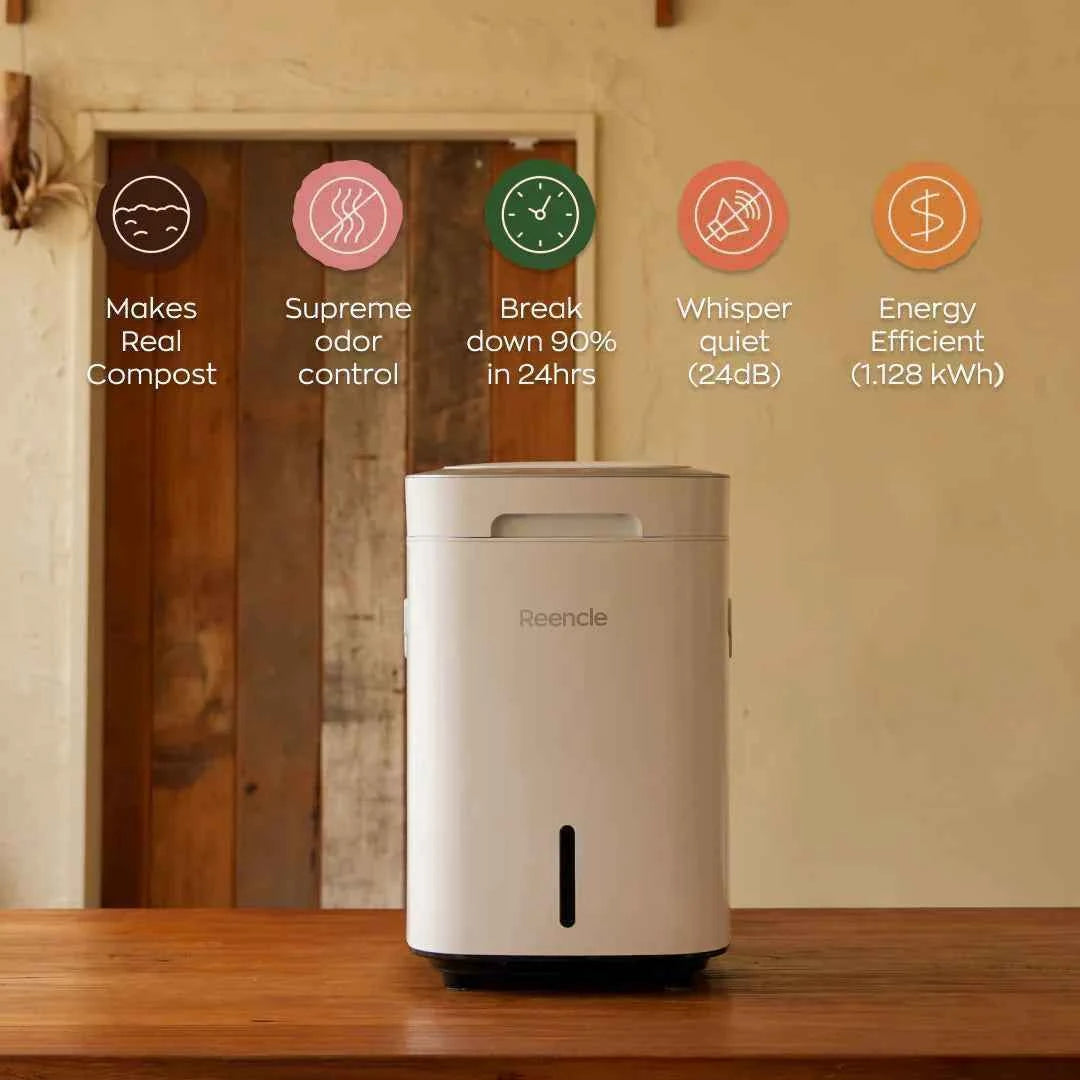 compostiera elettrica Reencle Prime in uso in cucina