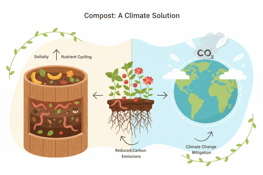 Compost e cambiamento climatico: perché migliora il suolo e riduce l’impatto ambientale