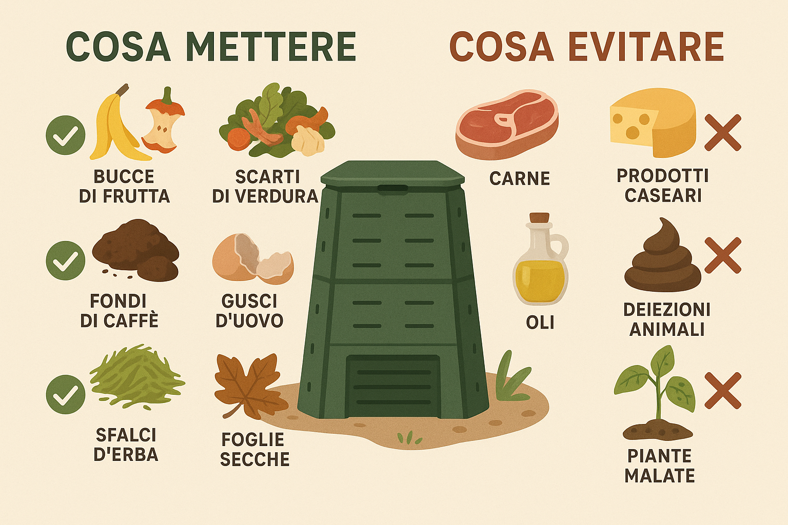 Compostiera Strati Cosa mettere e cosa evitare nella compostiera da giardino: la guida co ...