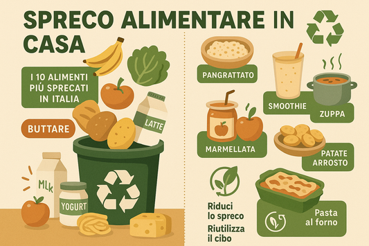 Spreco alimentare in casa: i 10 cibi più buttati e come salvarli (con idee rapide)